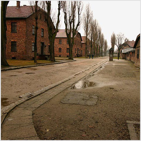 Auschwitz. Image here and on article banner originally published on muddyclay's photostream on Flickr. Image published under a Creative Commons Attribution 2.0 Generic License.