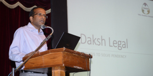 Harish Narasappa at the launch of Daksh's Rule of Law Project on February 7, 2015.
